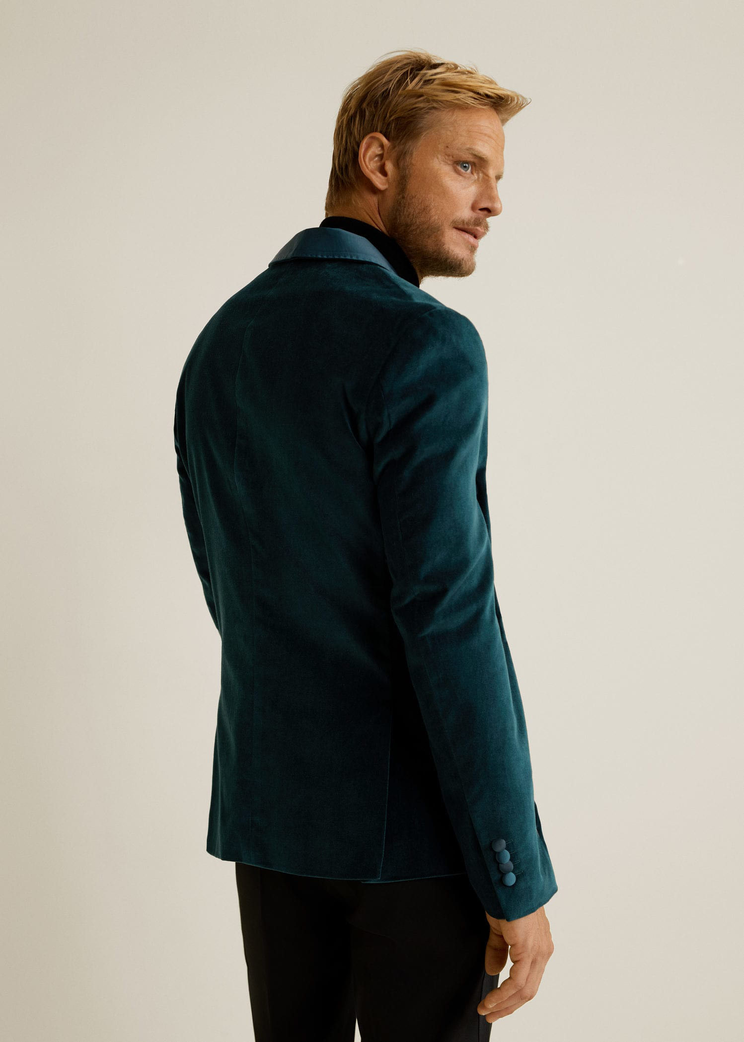 Slim-fit velvet suit blazer - Afbeelding 3